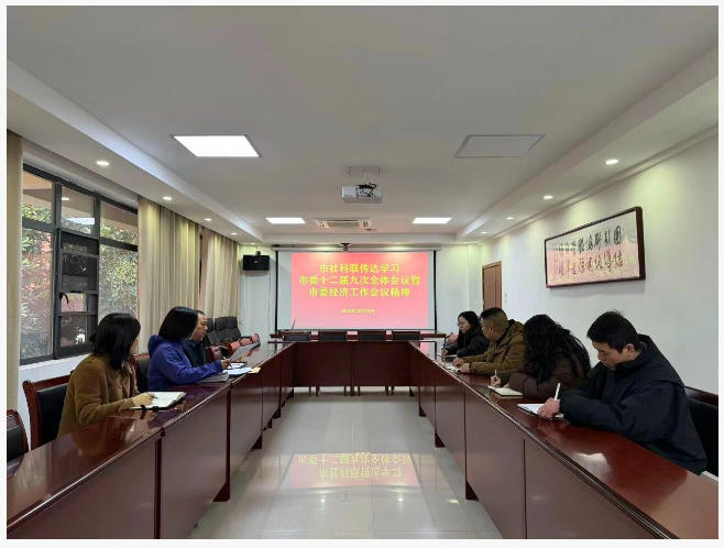 市社科联召开专题会议传达学习市委十二届九次全体会议暨市委经济工作会议精神